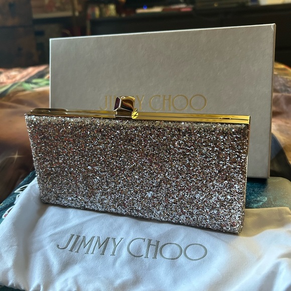 NWOT Jimmy Choo Clutch with Chain - Picture 6 of 7